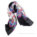 Beautiful Little Flower Colorful Chiffon yiwu scarf